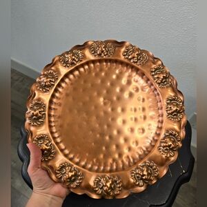 Solid Copper Gregorian Hammered 13 1/2" Wall Hanging